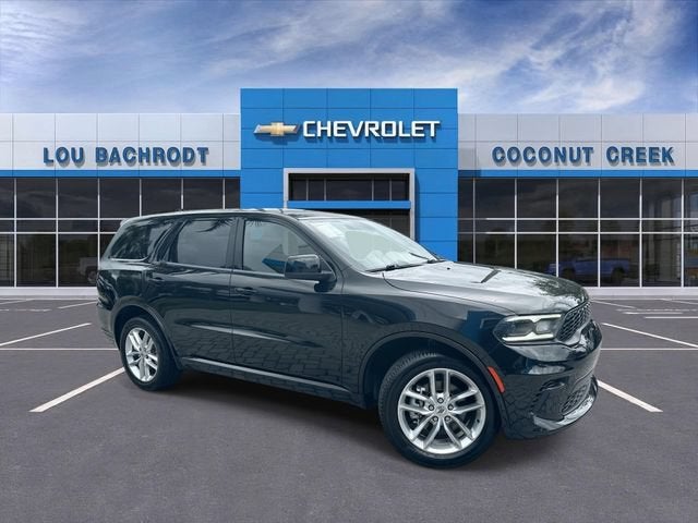 2023 Dodge Durango GT in Db Black Clearc — front three-quarter view