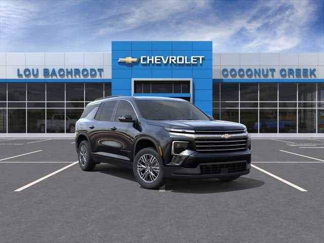 2026 Chevrolet Traverse LT in Mosaic Black Metallic — front three-quarter view