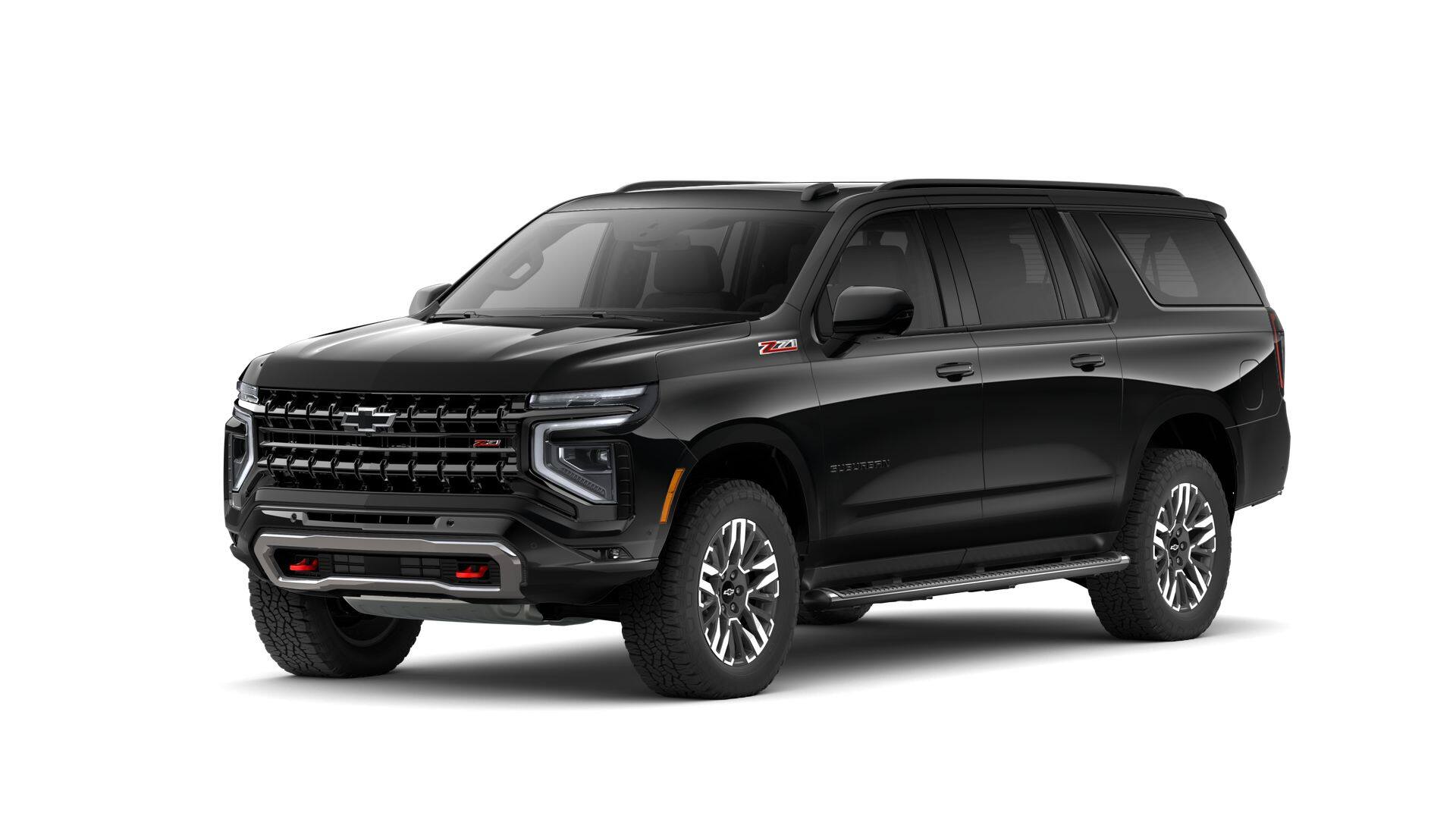 2026 Chevrolet Suburban Z71 in Black — front three-quarter view