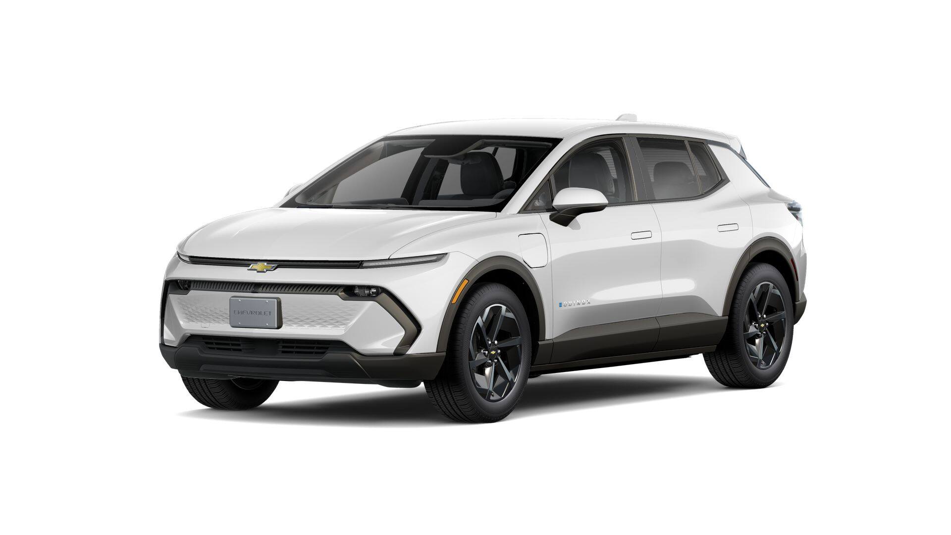 2025 Chevrolet Equinox EV LT in Summit White — front three-quarter view