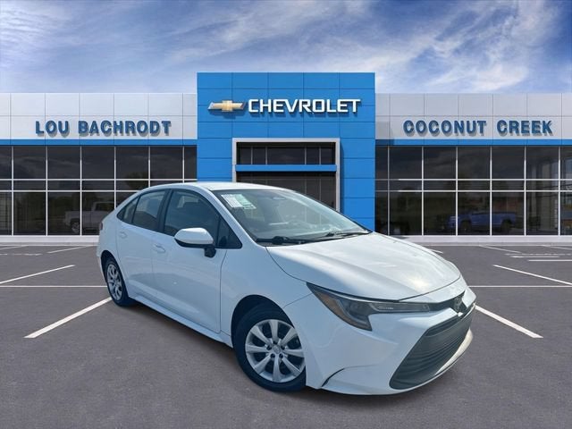 2024 Toyota Corolla LE in Ice Cap — front three-quarter view