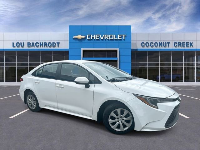 2024 Toyota Corolla LE in Ice Cap — front three-quarter view