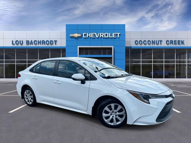 2024 Toyota Corolla LE in Ice Cap — front three-quarter view