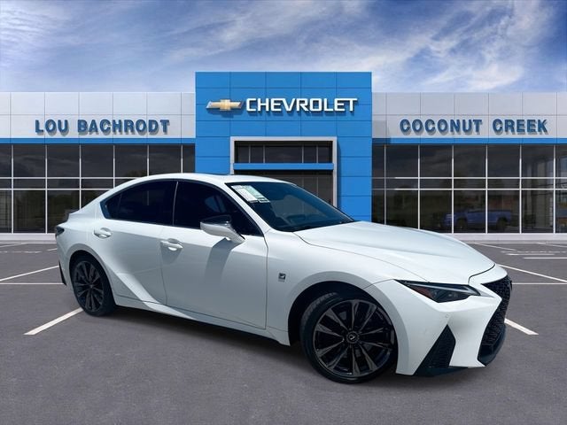 2022 Lexus IS IS 350 F SPORT in Ultra White — front three-quarter view