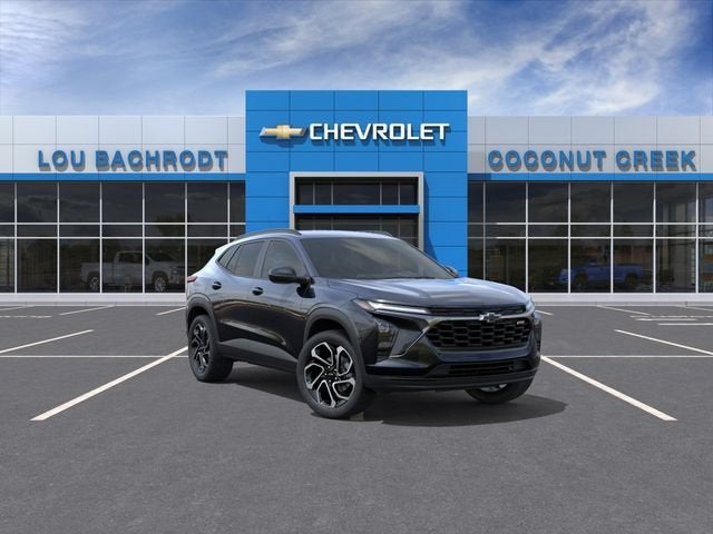 2026 Chevrolet Trax 2RS in Mosaic Black Metallic — front three-quarter view