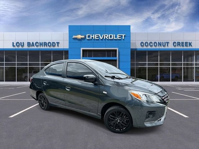 2024 Mitsubishi Mirage G4 ES in Black — front three-quarter view