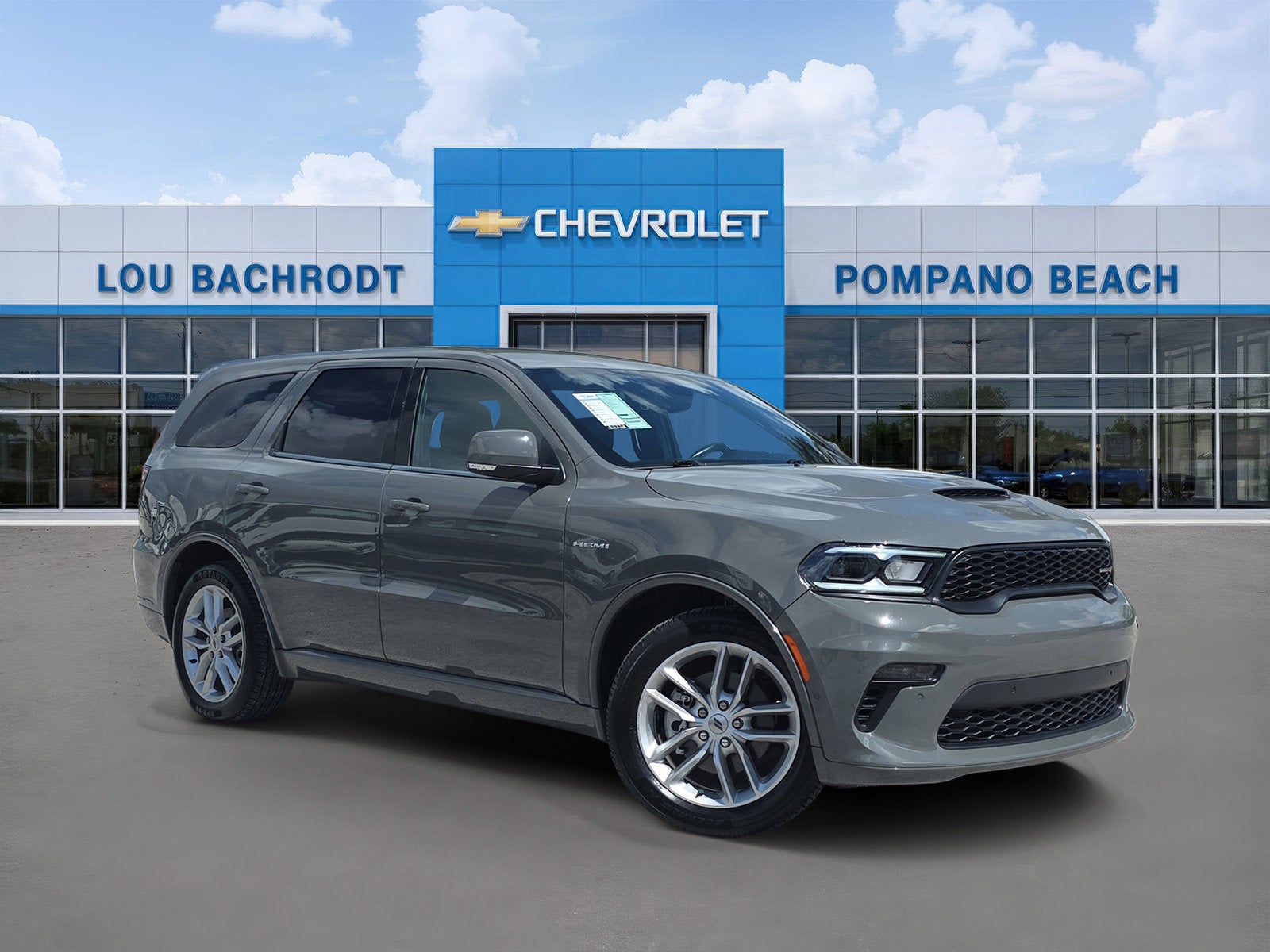 2022 Dodge Durango R/T in Destroyer Gray — front three-quarter view