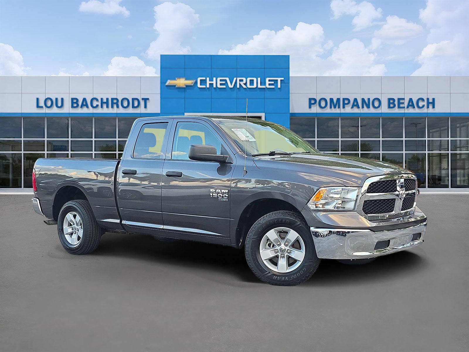 2024 RAM 1500 Classic SLT in Granite Crystal — front three-quarter view
