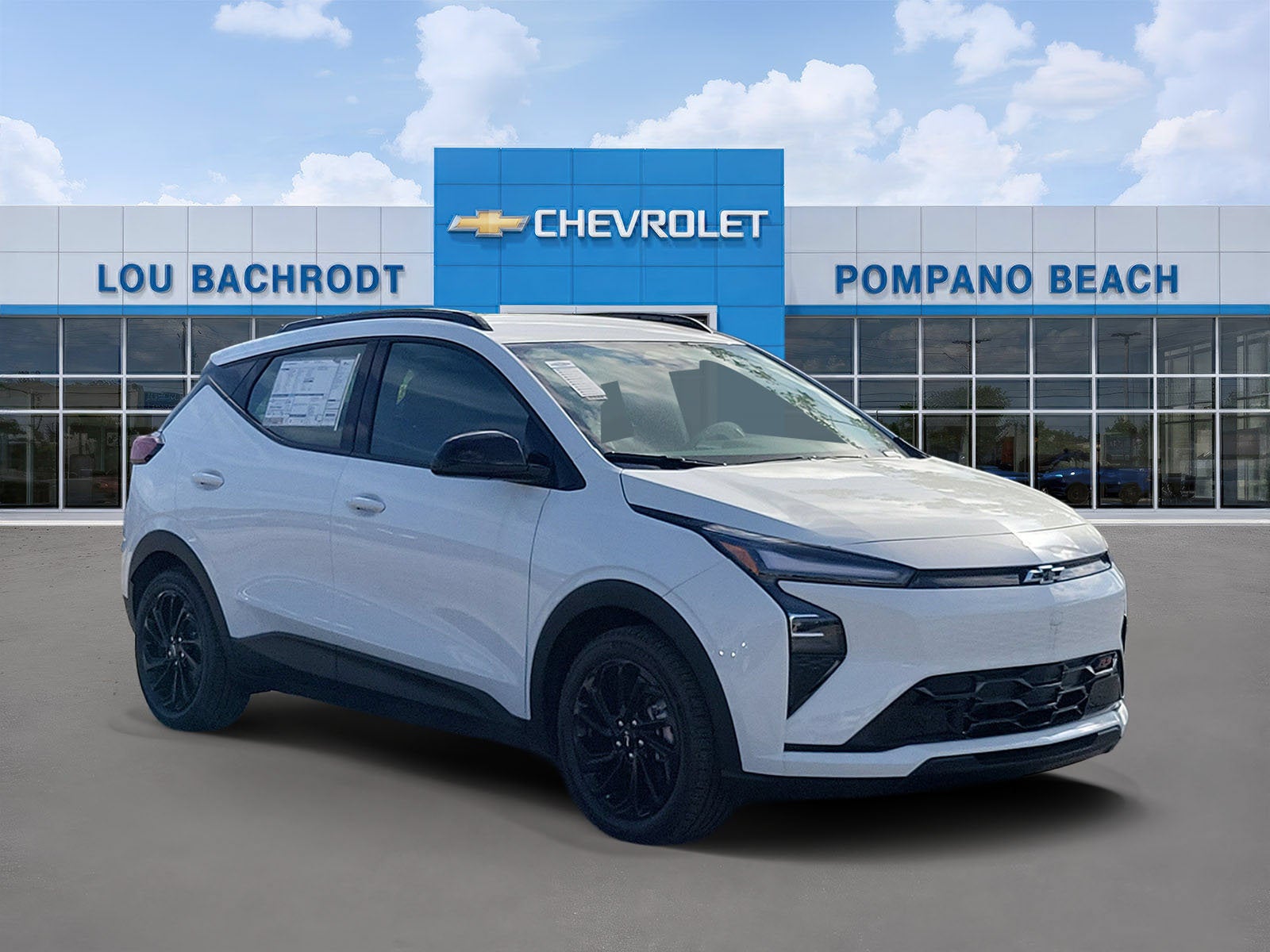 2027 Chevrolet Bolt RS in Summit White — front three-quarter view