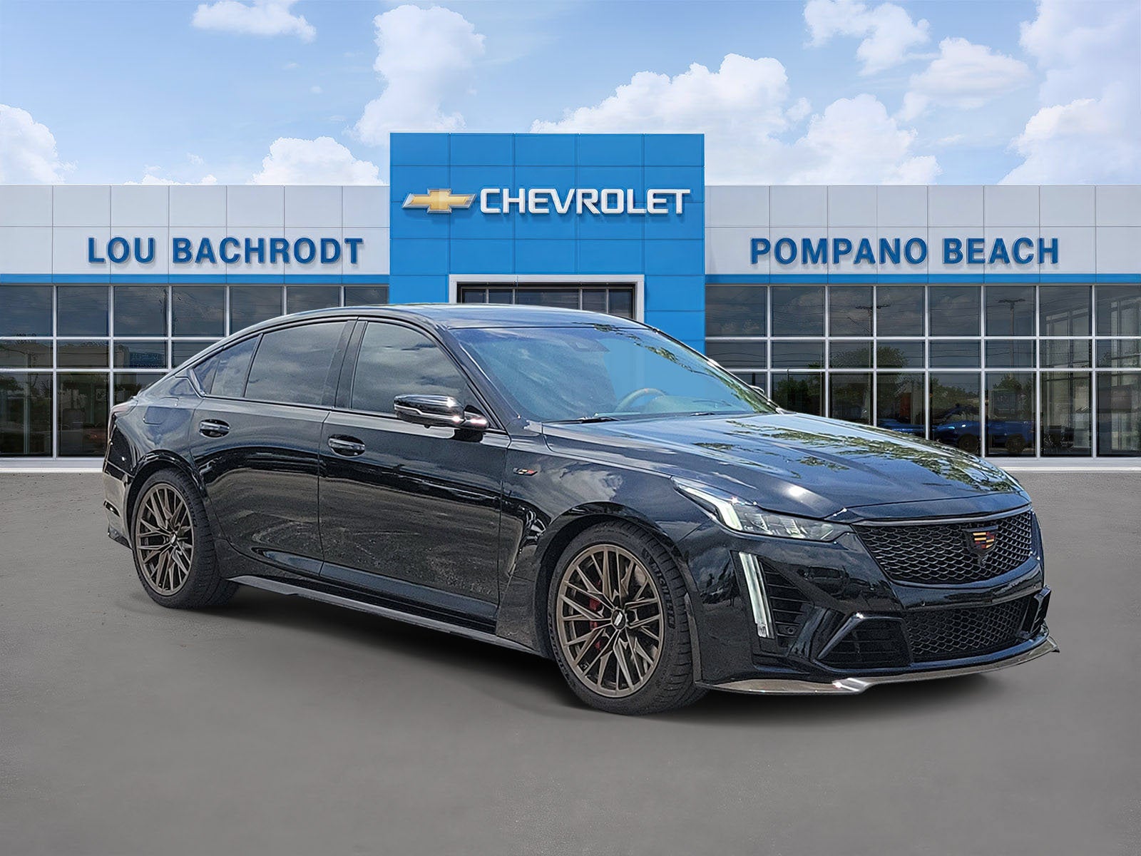 2023 Cadillac CT5-V V-Series Blackwing in Black Raven — front three-quarter view