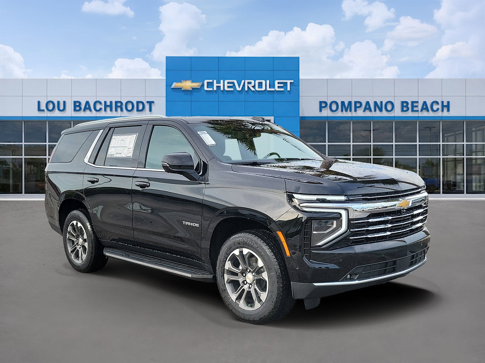 2026 Chevrolet Tahoe LT in Black — front three-quarter view
