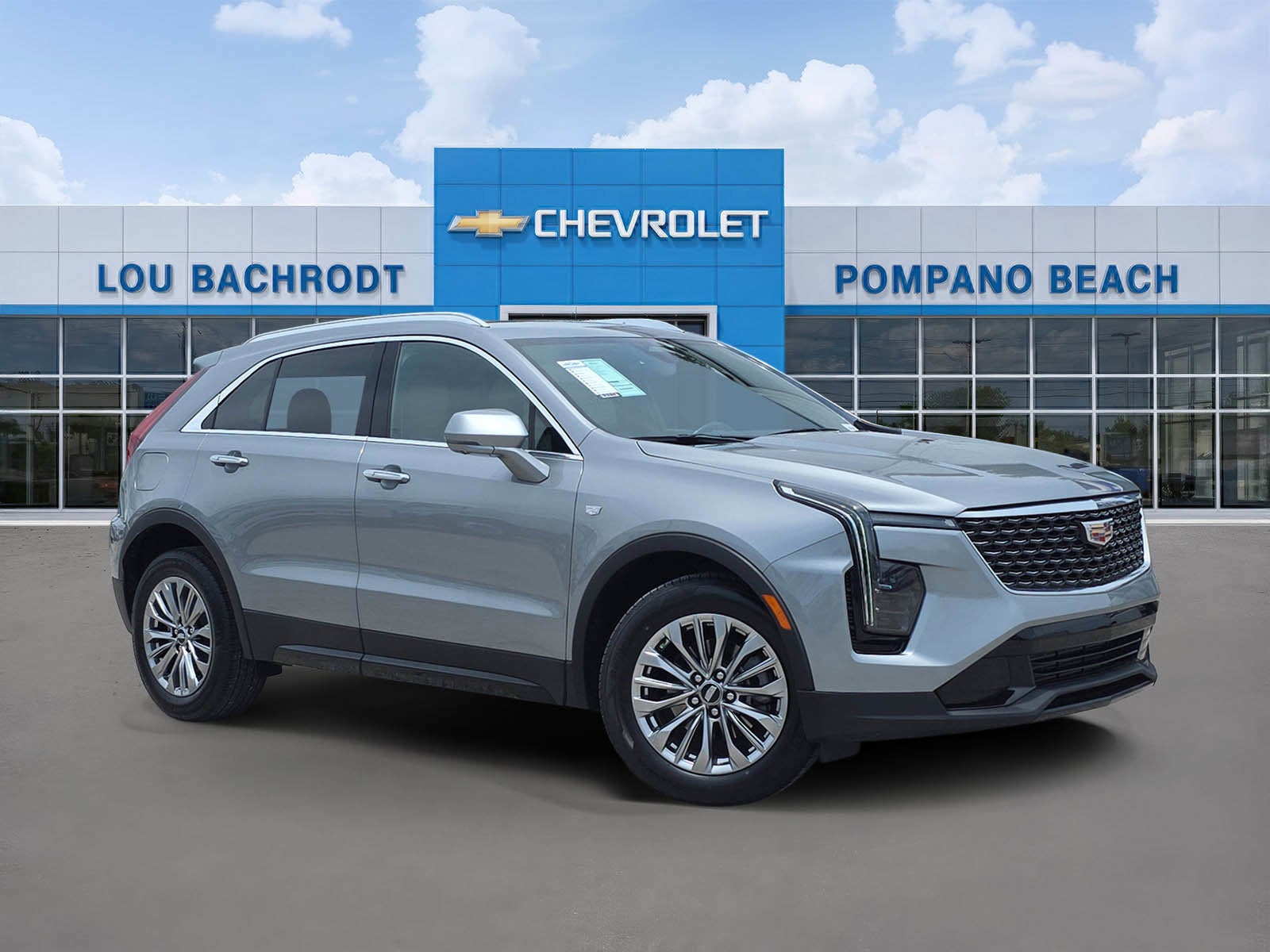 2025 Cadillac XT4 Premium Luxury in Argent Silver Metallic — front three-quarter view