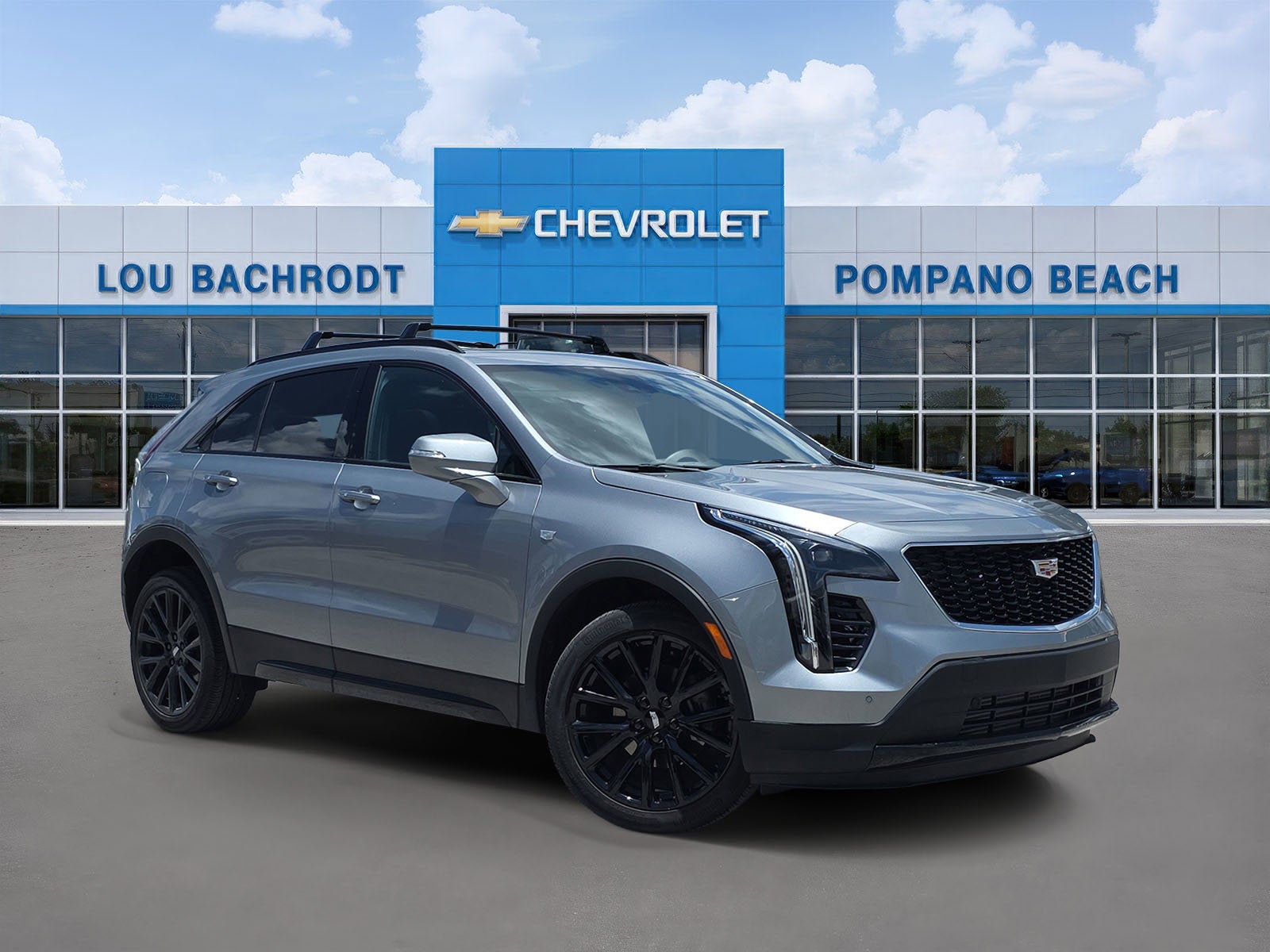 2023 Cadillac XT4 Sport in Argent Silver Metallic — front three-quarter view