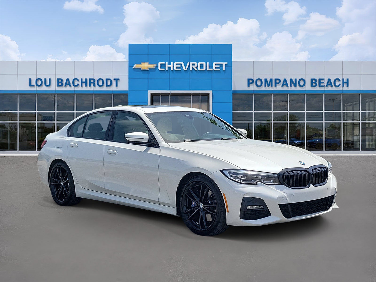 2022 BMW 3 Series 330i in White — front three-quarter view