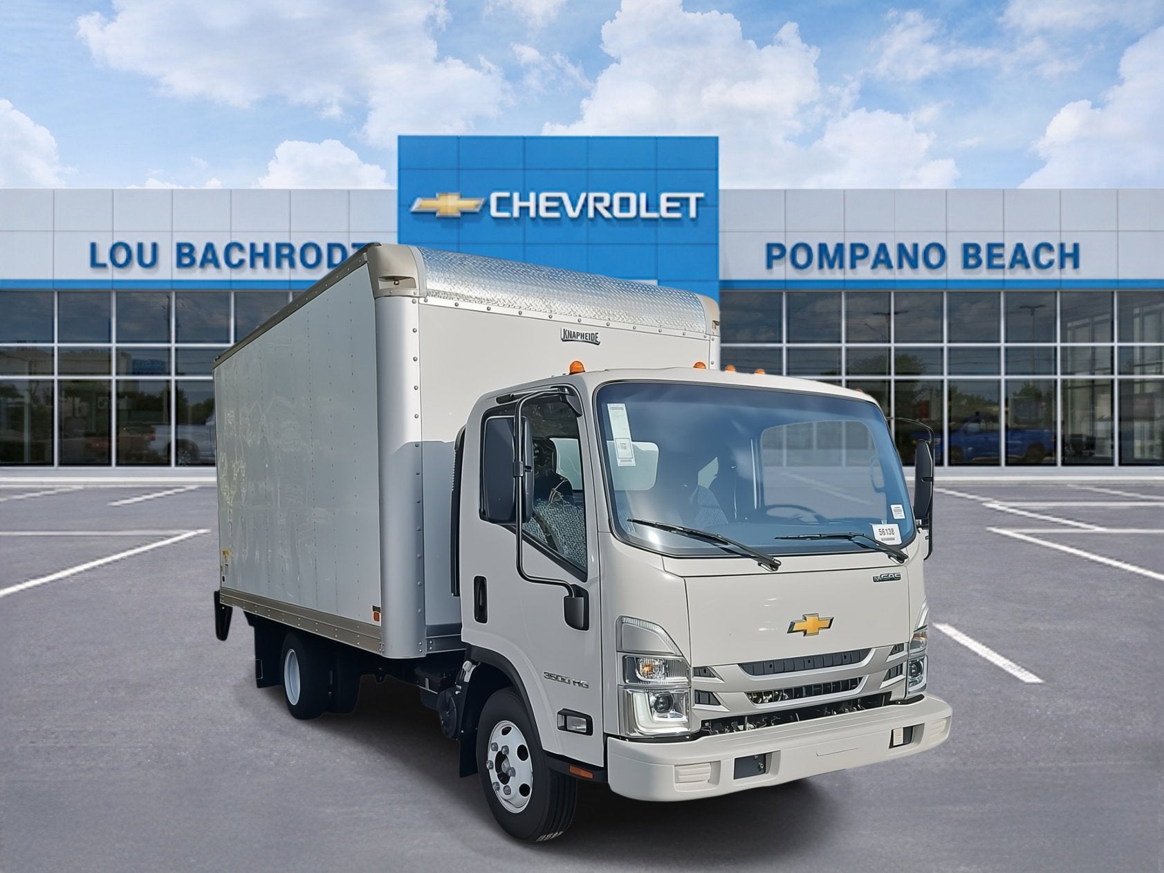 2025 Chevrolet Low Cab Forward 3500 HG Base in Arc White — front three-quarter view
