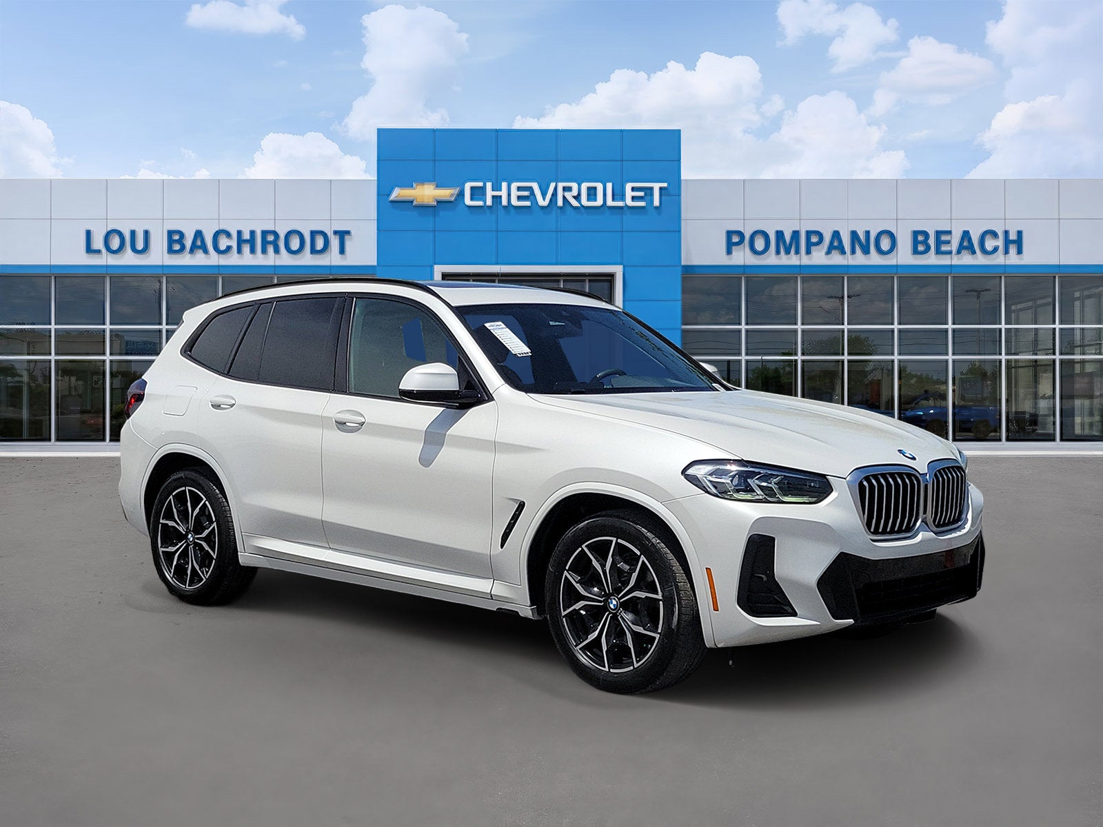 2023 BMW X3 sDrive30i in Mineral White Met — front three-quarter view