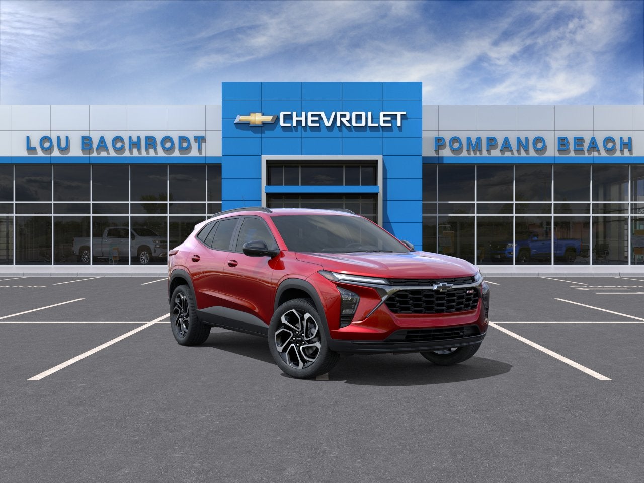 2026 Chevrolet Trax 2RS in Apex Red — front three-quarter view